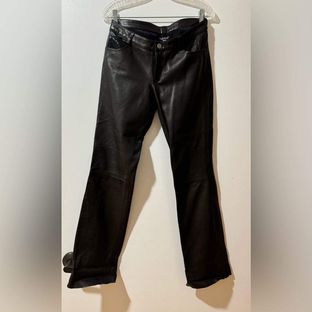Vtg Paige Novick Leather Pants Size Us 6